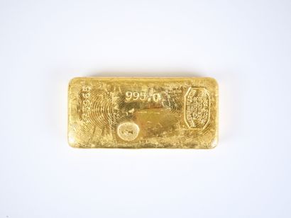 Lingot en or jaune d'1 kg (995 g), numéroté...