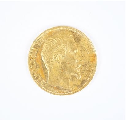 Pièce de 20 francs en or, Napoléon III tête...