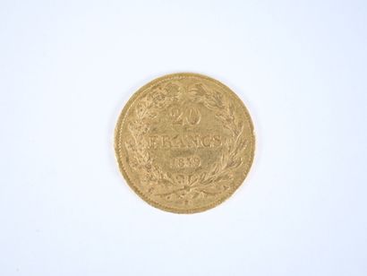 Pièce de 20 francs en or, Louis-Philippe...