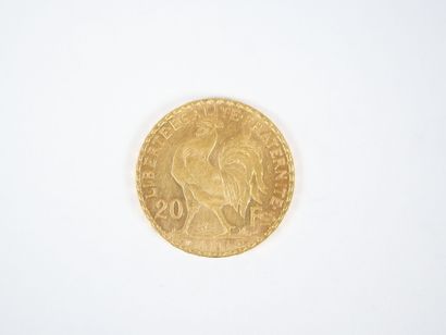 Pièce de 20 francs en or, Marianne, 1907...