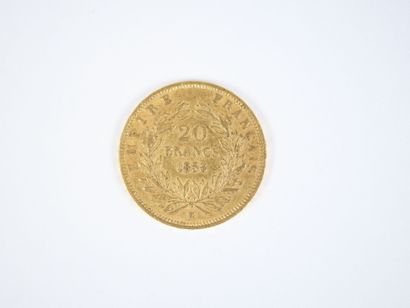 Pièce de 20 francs en or, Napoléon III tête...