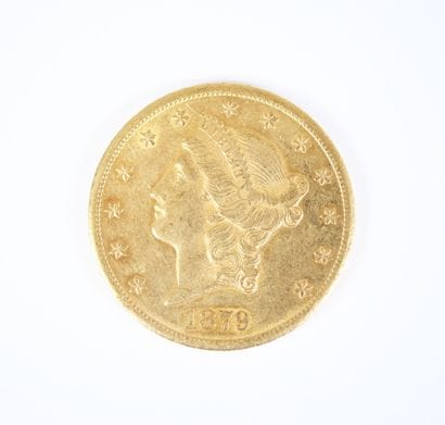 Pièce de 20 dollars US en or, Liberty, 1879,...