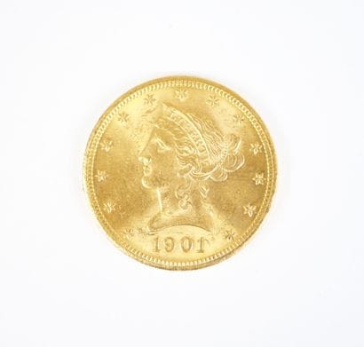 Pièce de 10 dollars US en or, Liberty, 1901,...