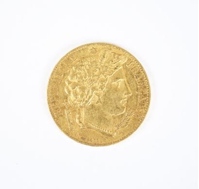 Pièce de 20 francs en or, Cérès, 1850 A.