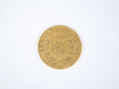 Pièce de 20 francs en or, Napoléon III tête...
