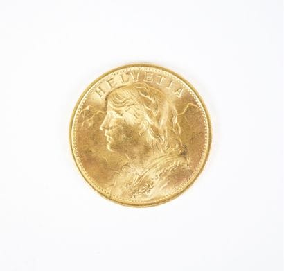 Pièce de 20 francs suisses en or, 1949.