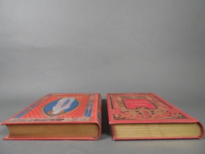 Geography by Bong, 1914, large folio volumes,...