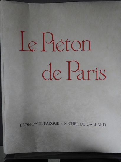 FARGUE - GALLARD de 
Le Piéton de Paris
Paris,...