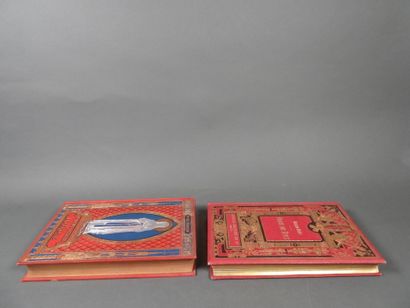 Geography by Bong, 1914, large folio volumes,...