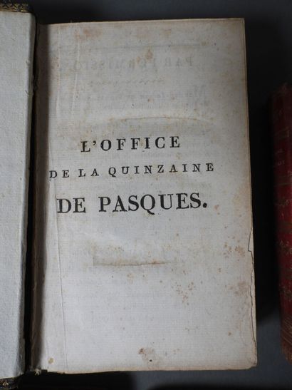 Approximately 7 religious volumes in various...