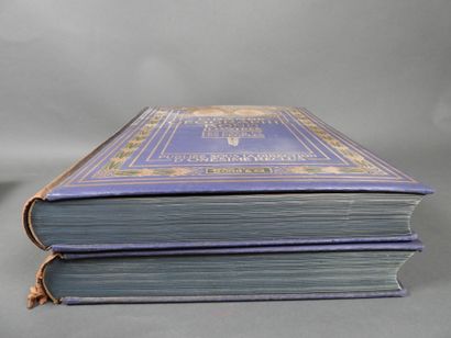 Geography by Bong, 1914, large folio volumes,...