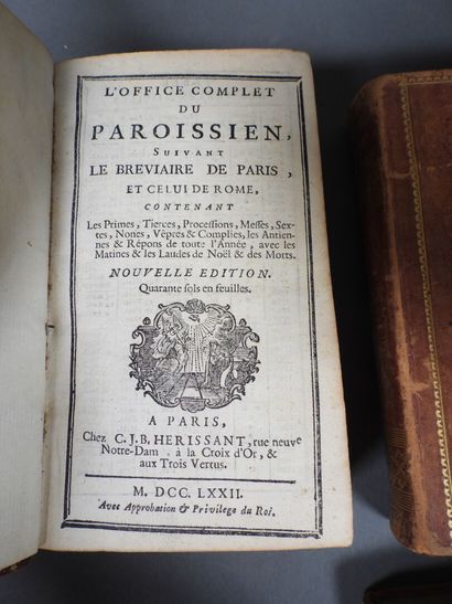 Approximately 7 religious volumes in various...