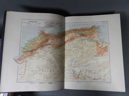 Geography by Bong, 1914, large folio volumes,...