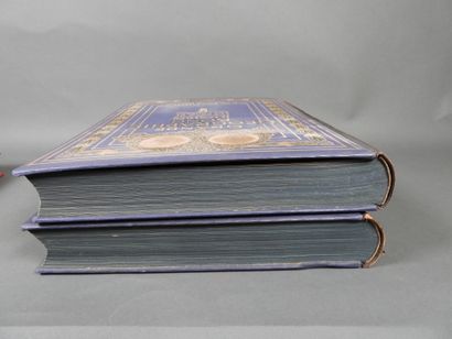 Geography by Bong, 1914, large folio volumes,...