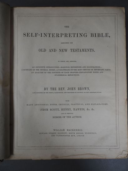 BIBLE XIXEME
The Holy Bible with notes and...