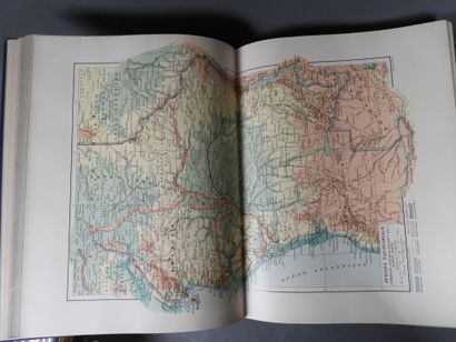 Geography by Bong, 1914, large folio volumes,...