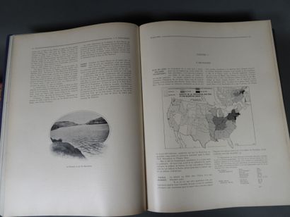Geography by Bong, 1914, large folio volumes,...