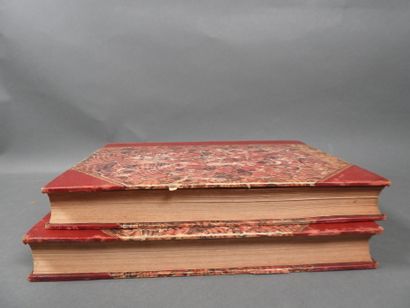 [RABELAIS-ROBIDA]
Works, 2 vols., in-4, half-basane...