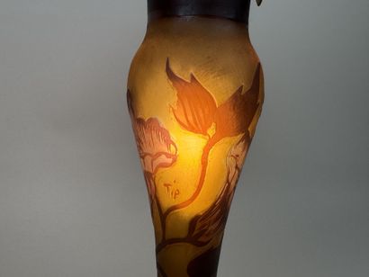 GALLE TIP.
Pied de lampe en verre multicouches...