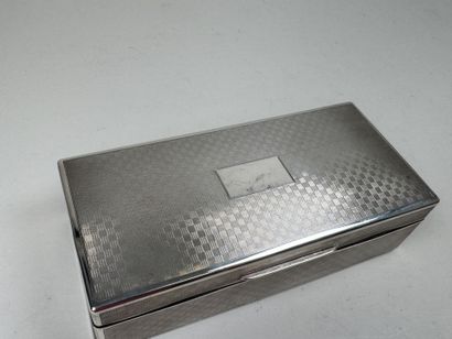 Boîte rectangulaire en argent 925/1000 guilloché...