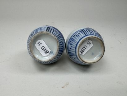 ASIE, XXe.
Paire de petits vases en porcelaine...