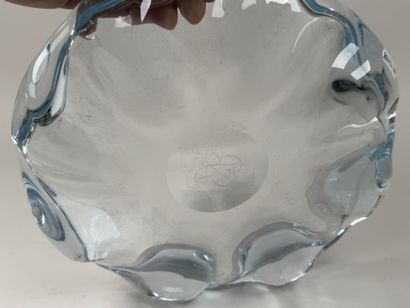 Grand vide-poche en cristal moulé, pressé...