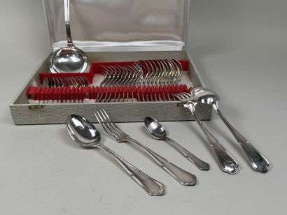 Partie de ménagère en métal argenté, modèle...