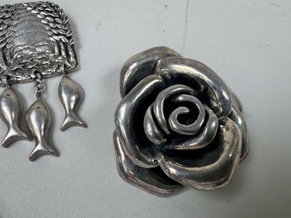 Lot en argent 925/1000 comprenant :
- un...