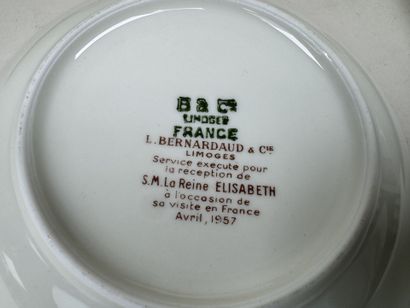 L. BERNARDAUD & Cie Limoges.
Partie de service...