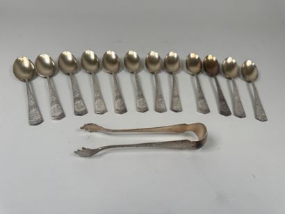 CAILLAR BAYARD.
Série de 12 petites cuillères...