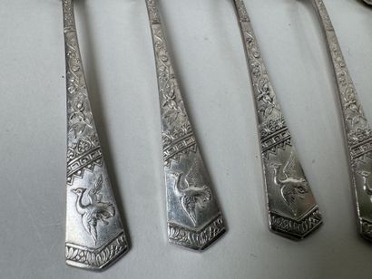 CAILLAR BAYARD.
Série de 12 petites cuillères...