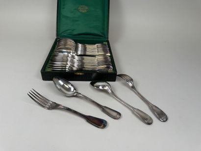 Orfèvrerie PERRIN à Paris.
Série de 12 couverts...