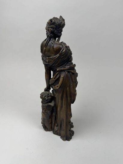 École, XIXe.
Déesse.
Sculpture en bronze...