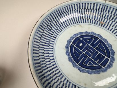 ASIE, XXe.
Deux plats circulaires creux en...