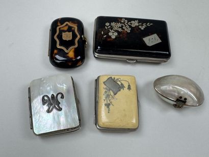Collection de 5 petits porte-monnaies de...