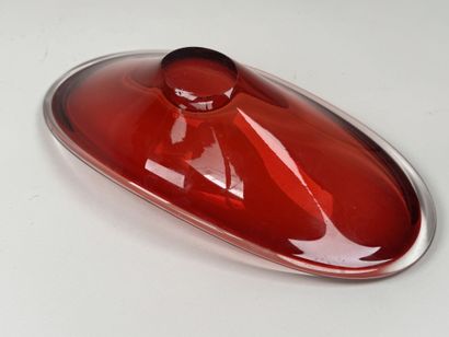 MURANO, XXe.
Vide-poche en verre moulé et...