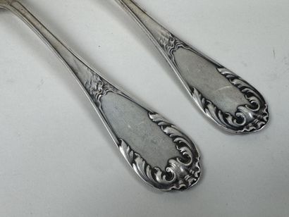 Couvert de table en argent 950/1000, à décor...
