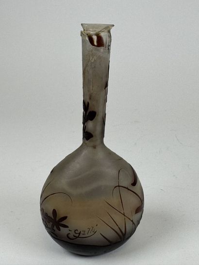 Émile GALLÉ (1846-1904).
Petit vase en verre...