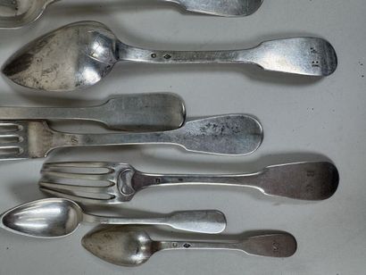 Partie de ménagère en argent 950/1000, modèle...