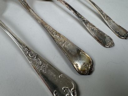 Partie de ménagère en métal argenté, modèle...