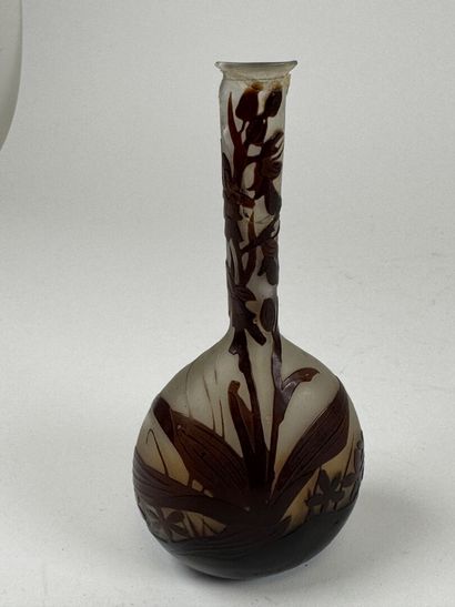 Émile GALLÉ (1846-1904).
Petit vase en verre...