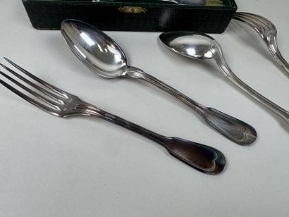 Orfèvrerie PERRIN à Paris.
Série de 12 couverts...