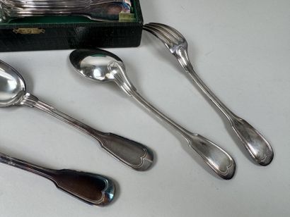 Orfèvrerie PERRIN à Paris.
Série de 12 couverts...