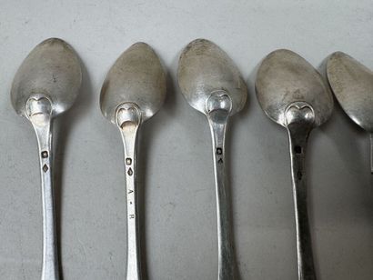 5 cuillères en argent 950/1000, divers poinçons...