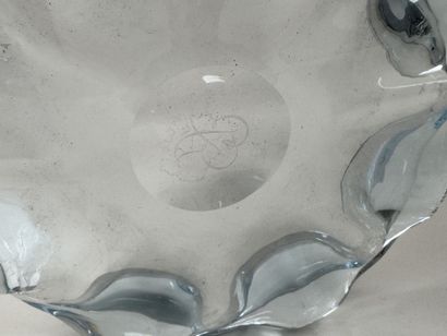 Grand vide-poche en cristal moulé, pressé...