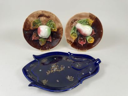ORCHIES.
Deux assiettes en trompe-l'œil et...