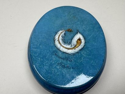 RUSSIA, Palekh School style.
Oval, domed...