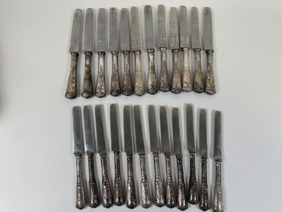 Set of 950/1000 silver tableware, Minerva...