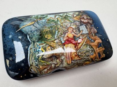 RUSSIA, Palekh School style.
Rectangular,...