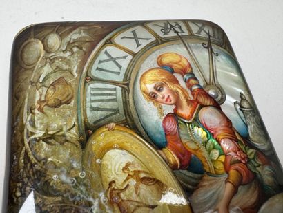 RUSSIA, Palekh School style.
Rectangular,...